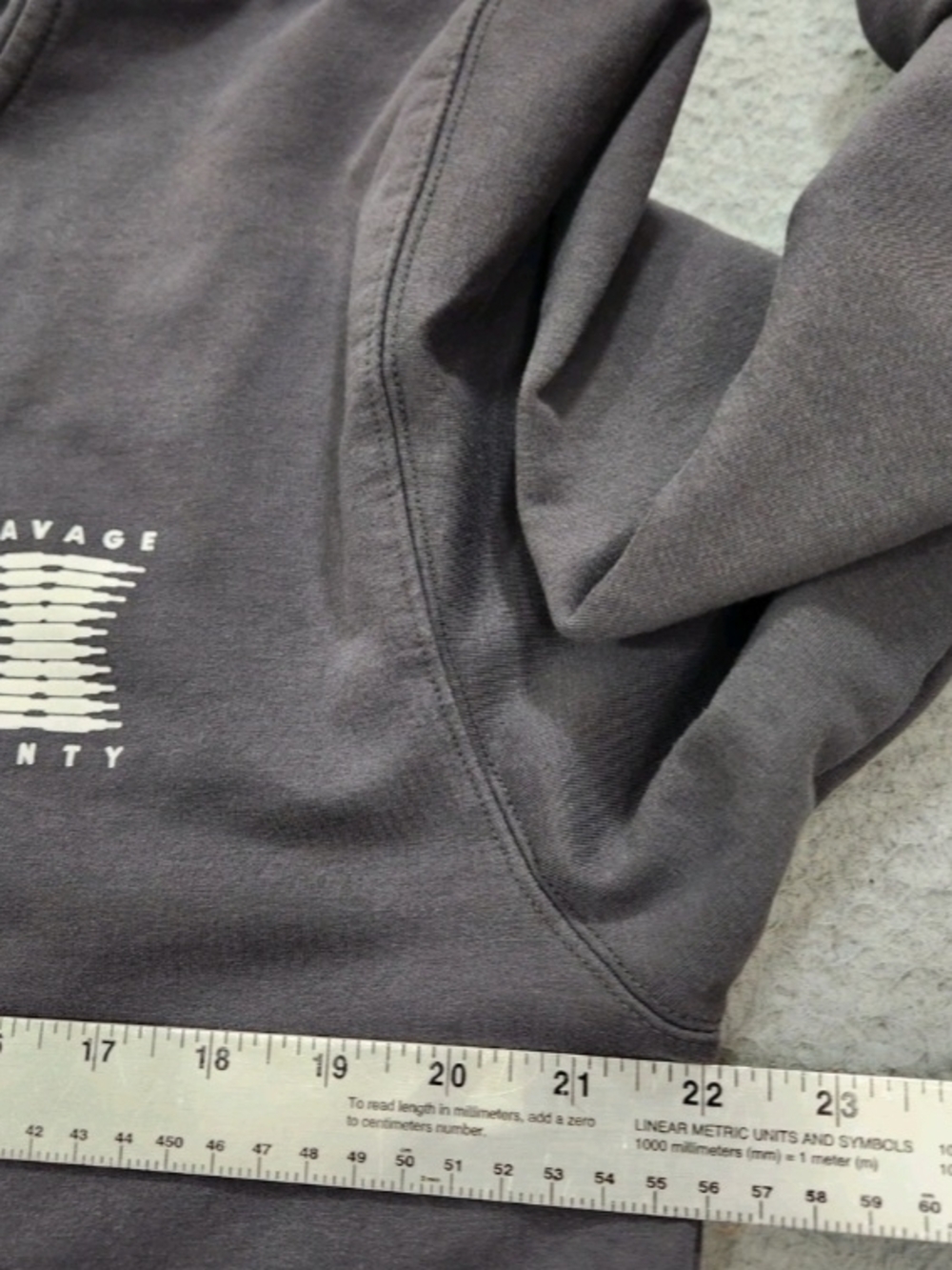 Savage X Fenty Gray Hoodie with White Logo Detail - Picture 6 of 8